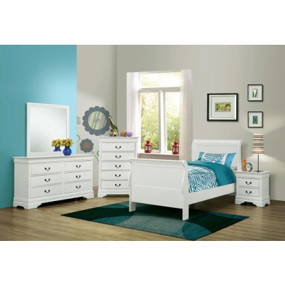 Coaster Louis Philippe Bedroom Set with Sleigh Headboard Model 204691T-S4