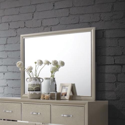 Coaster Beaumont Rectangular Dresser Mirror Champagne