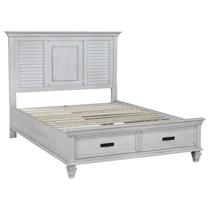 Coaster Franco Eastern King Storage Bed Antique White Model 205330KE