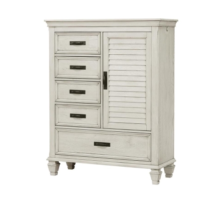 Coaster Franco 5-drawer Door Chest Antique White Model 205338