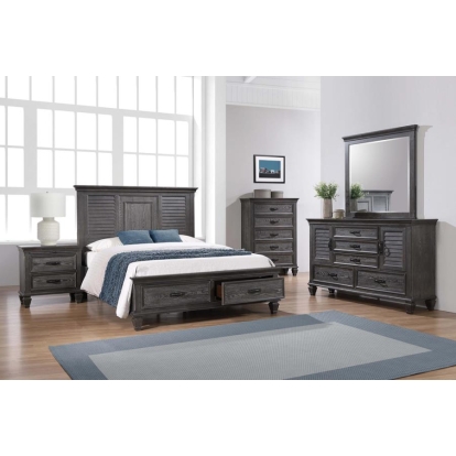 Coaster Franco 4-piece Queen Storage Bedroom Set Weathered Sage Model 205730Q-S4