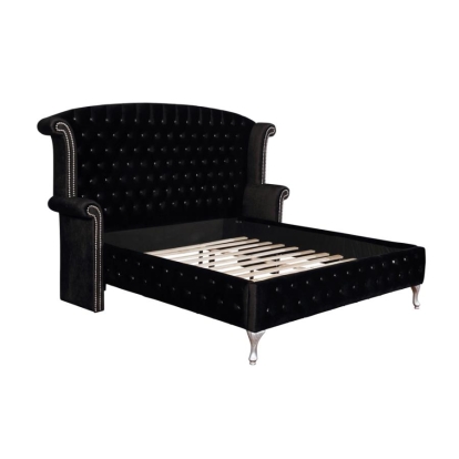 Coaster Deanna Eastern King Tufted Upholstered Bed Black Model 206101KE
