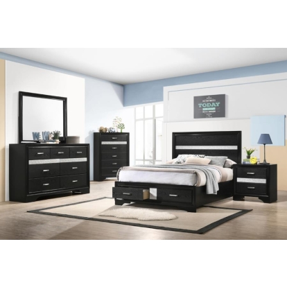 Coaster Miranda 5-piece Full Storage Bedroom Set Black Model 206361F-S5