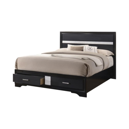 Coaster Miranda Eastern King 2-drawer Storage Bed Black Model 206361KE