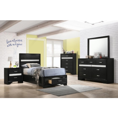 Coaster Miranda 5-piece Twin Storage Bedroom Set Black Model 206361T-S5