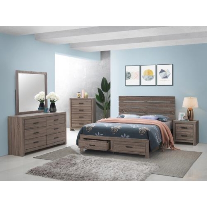 Coaster Brantford 4-piece Eastern King Storage Bedroom Set Barrel Oak