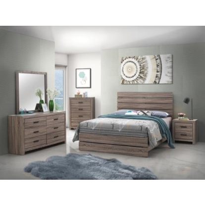 Coaster Brantford 5-piece Queen Panel Bedroom Set Barrel Oak