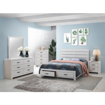 Coaster Brantford 4-piece Queen Storage Bedroom Set Coastal White Model 207050Q-S4