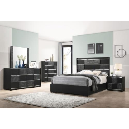 Coaster Blacktoft 4-piece Queen Panel Bedroom Set Black