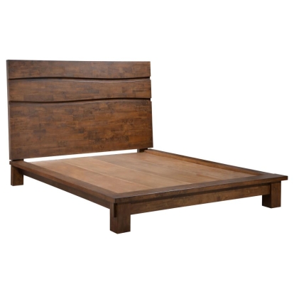 Coaster Genevieve Queen Platform Bed Dark Brown Model 207491Q