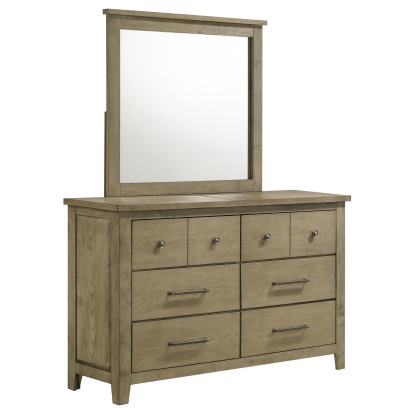 Coaster Hazlewood Rustic Dresser With Mirror Model 207533M