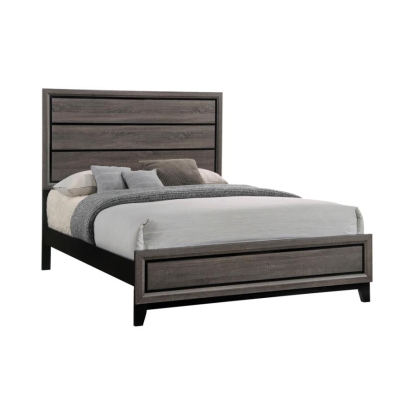 Coaster Watson California King Panel Bed Grey Oak and Black Model 212421KW
