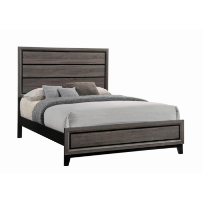 Coaster Watson Queen Bed Grey Oak and Black Model 212421Q