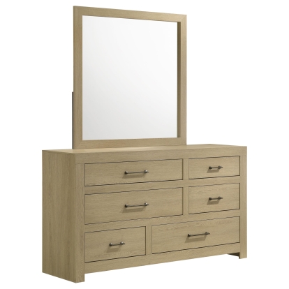 Coaster Hendricks Transitional Light Oak Dresser With Mirror Model 222653M