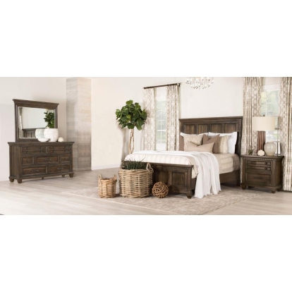 Coaster Bennington Rectangular Bedroom Set Acacia Brown Model 222711KE-S4