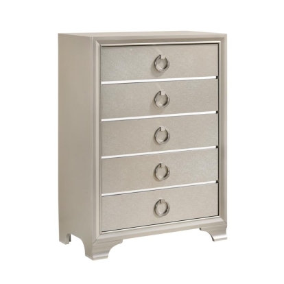 Coaster Salford 5-drawer Chest Metallic Sterling Model 222725