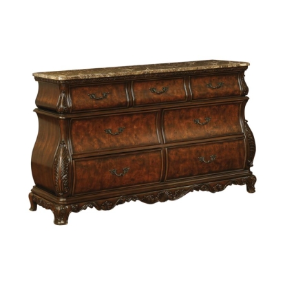 Coaster Exeter 7-drawer Dresser with Marble Top Dark Burl Model 222753