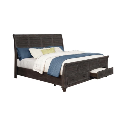 Coaster Atascadero Queen 2-drawer Storage Bed Weathered Carbon Model 222880Q