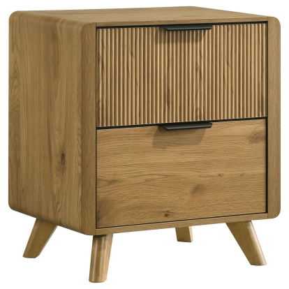 Coaster Bennett Mid-Century Modern Light Oak Nightstand Model 222902