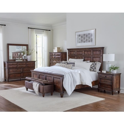 Coaster Avenue 4-piece California King Bedroom Set Weathered Burnished Brown Model 223031KW-S4