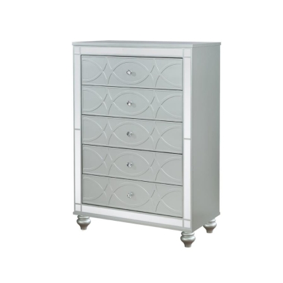 Coaster Gunnison 5-drawer Chest Silver Metallic Model 223215