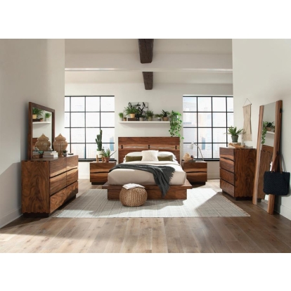 Coaster Winslow California King Bedroom Set Smokey Walnut and Coffee Bean Model 223250KW-S5