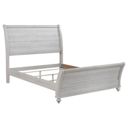 Coaster Stillwood Eastern King Sleigh Panel Bed Vintage Linen Model 223281KE