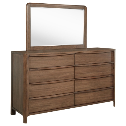 Coaster Maderia Mid-Century Modern Dresser With Mirror Model 223323M