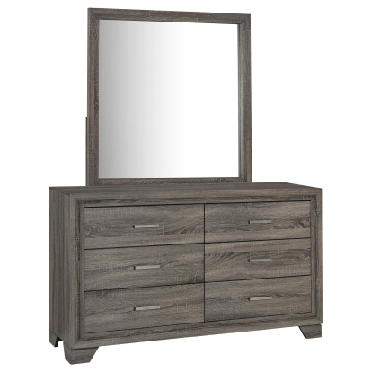 Coaster Wright Transitional Brown Oak Dresser With Mirror Model 223343M