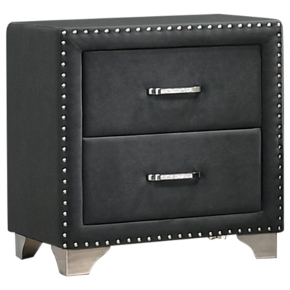 Coaster Melody 2-drawer Upholstered Nightstand Grey Model 223382