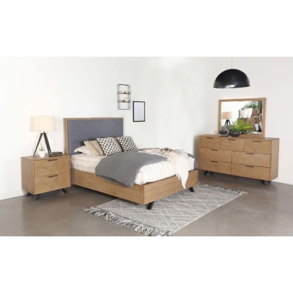 Coaster Taylor 4-piece Queen Bedroom Set Light Honey Brown and Grey Model 223421Q-S4