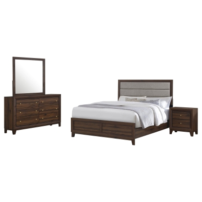 Coaster Welsley Transitional Walnut Eastern King Bed Model 223441Ke-S4