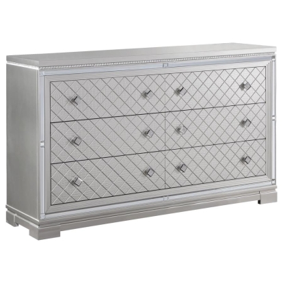 Coaster Eleanor Rectangular 6-drawer Dresser Metallic Model 223463