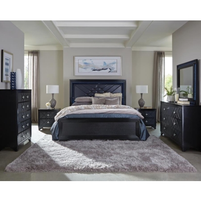 Coaster Penelope 4-piece California King Bedroom Set Midnight Star and Black Model 223571KW-S4