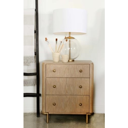 Coaster Arini 3-drawer Nightstand with Dual USB Ports Sand Wash