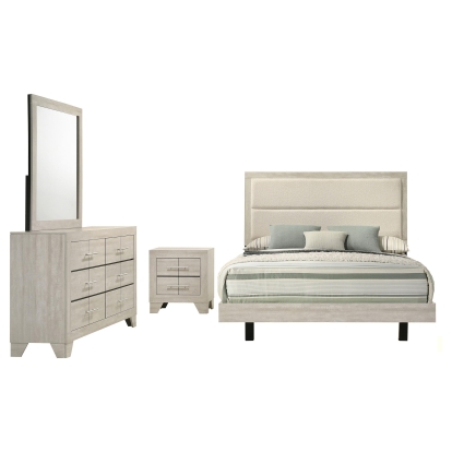Coaster Trenton Contemporary Rustic Cream Eastern King Bed Model 225061Ke-S4