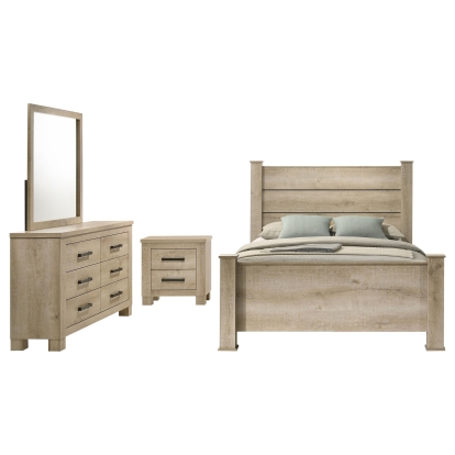 Coaster Oakglen Rustic Weathered Oak Cal King Bed Model 225101Kw-S4