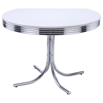 Coaster Retro Contemporary White Dining Table Model 2388