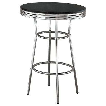 Coaster Retro Contemporary Black Bar Table Model 2405