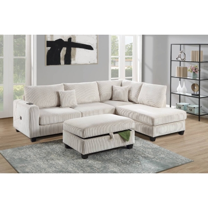 Poundex 3-Piece Sectional Set Model F8452
