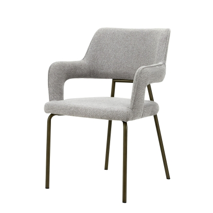 Modrest Childers - Modern Grey Fabric + Antique Brass Dining Chair Dining Chair Grey furniture-00182168 Vig Furniture VGGA-6973CH-GRY