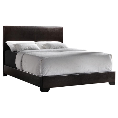 Coaster Conner California King Upholstered Panel Bed Dark Brown Model 300261KW