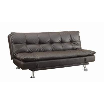 Coaster Dilleston Tufted Back Upholstered Sofa Bed Brown Model 300321