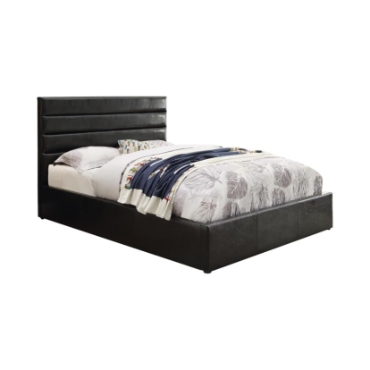 Coaster Riverbend Queen Upholstered Storage Bed Black Model 300469Q
