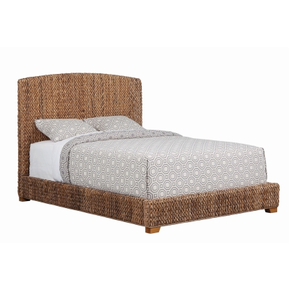 Coaster Laughton Eastern King Hand-Woven Banana Leaf Bed Amber Model 300501KE