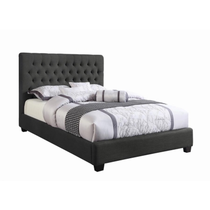 Coaster Chloe Tufted Upholstered Queen Bed Charcoal Model 300529Q