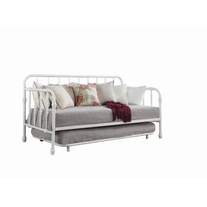 Coaster Marina Twin Metal Daybed with Trundle White Model 300766
