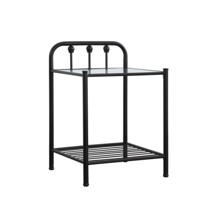 Coaster Livingston 1-shelf Nightstand with Glass Top Dark Bronze Model 301392