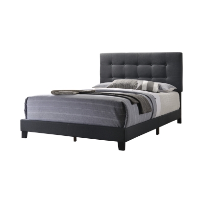 Coaster Mapes Upholstered Tufted Full Bed Charcoal Model 305746F