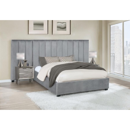 Coaster Arles Vertical Channeled Tufted Wall Panel Grey Model 306071P